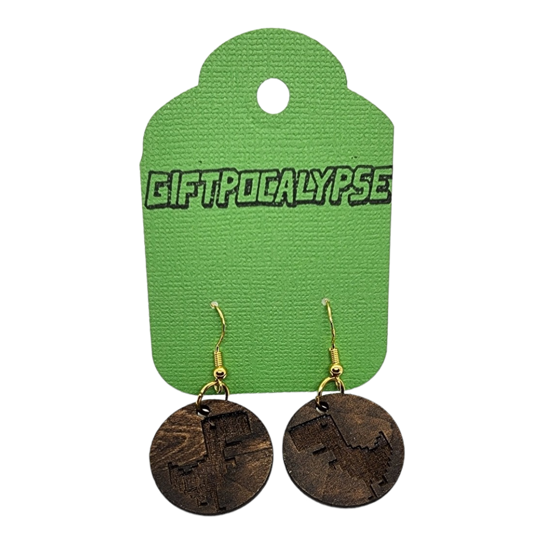 No Internet No Problem Design Wood Painted/Stained Dangle Style Earrings Handmade Laser Cut/Engraved