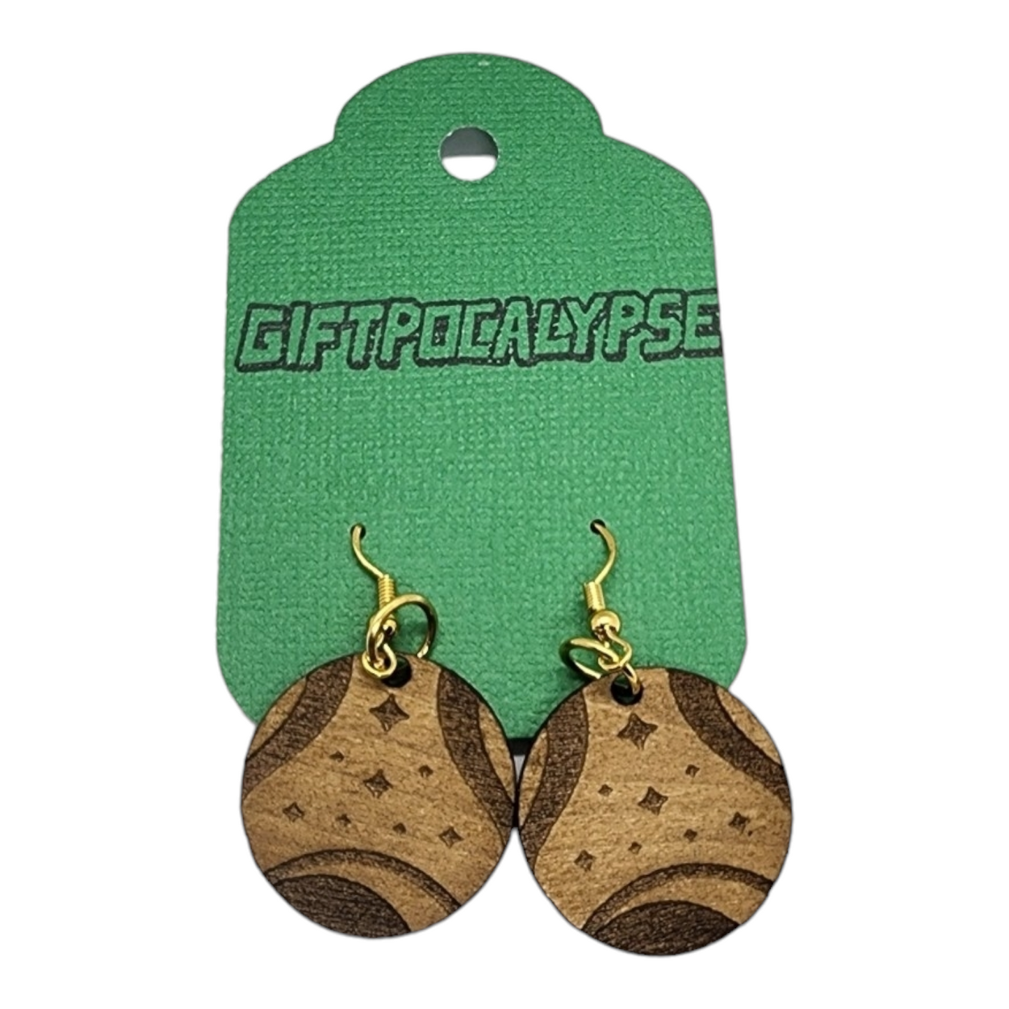 Starfield Constellation Faction Design Wood Painted/Stained Dangle Style Earrings Handmade Laser Cut/Engraved