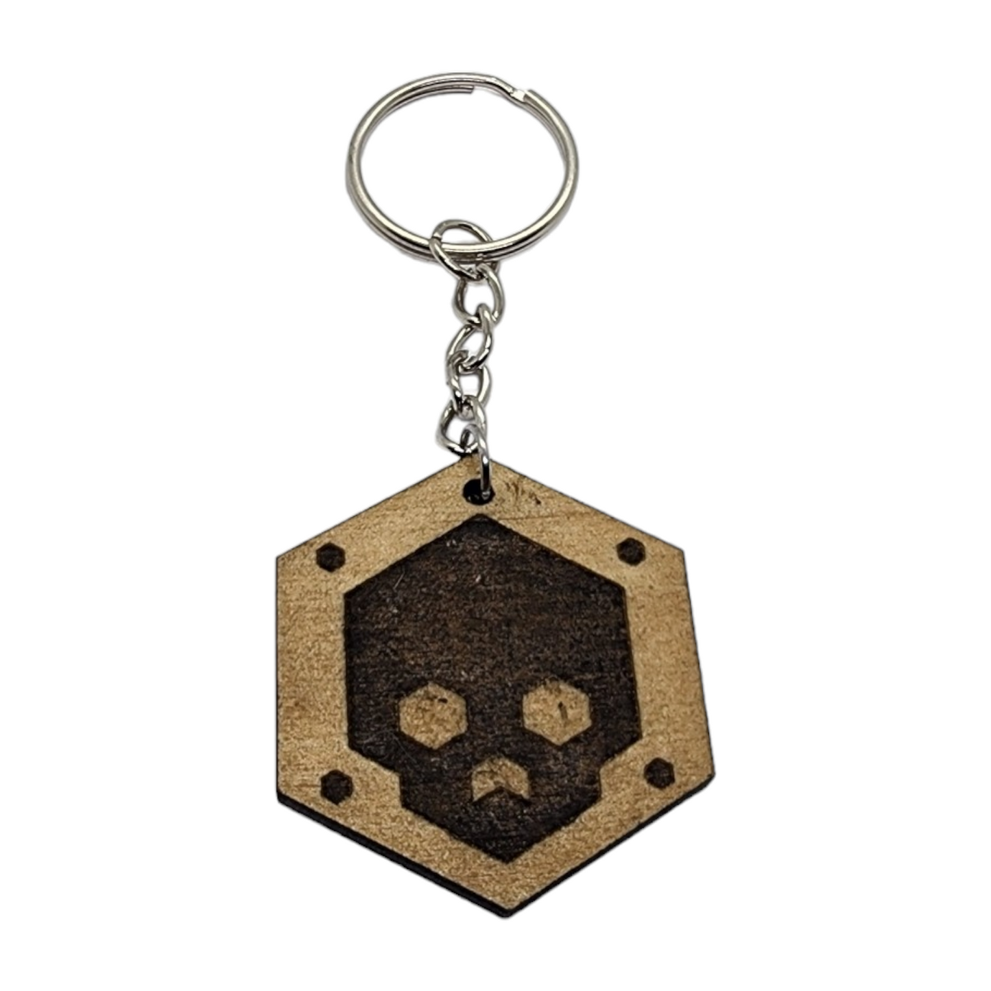 Starfield Crimson Fleet Faction Symbol Design Wood Painted/Stained Key Chain Handmade Laser Cut/Engraved