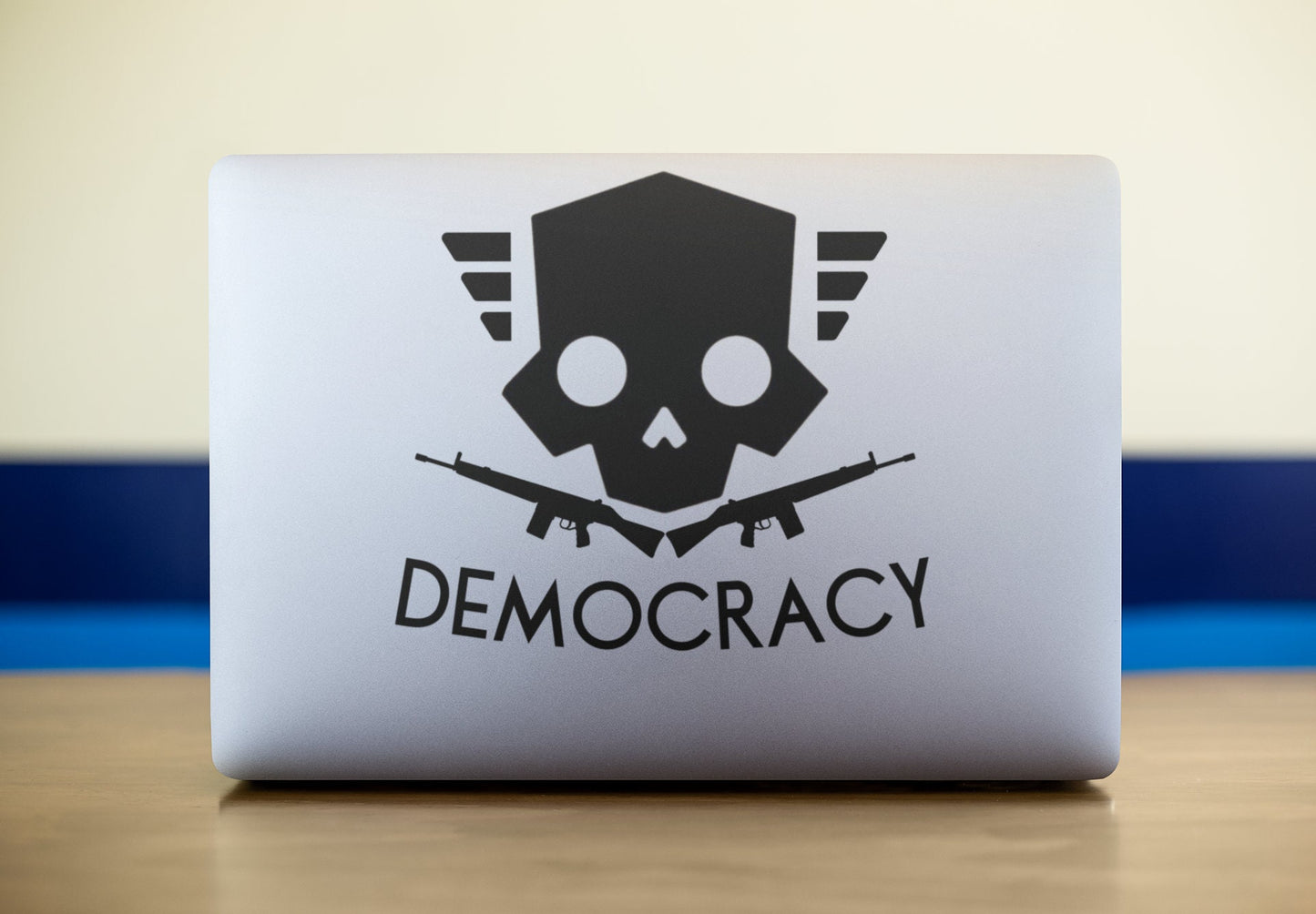Helldivers 2 Democracy Skull Vinyl decal for laptop, car, window, mirror, bumper, mug, water bottle, or more!