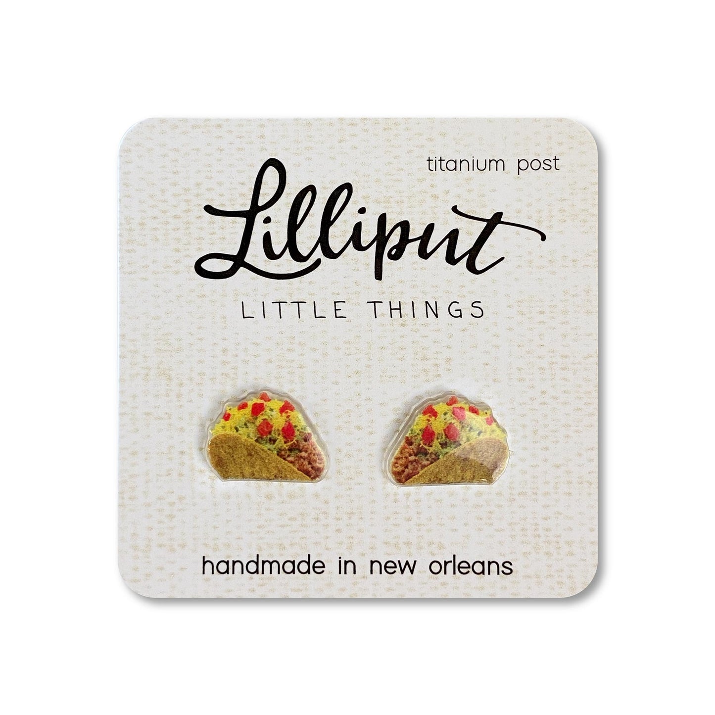 Lilliput Little Things Taco Earrings
