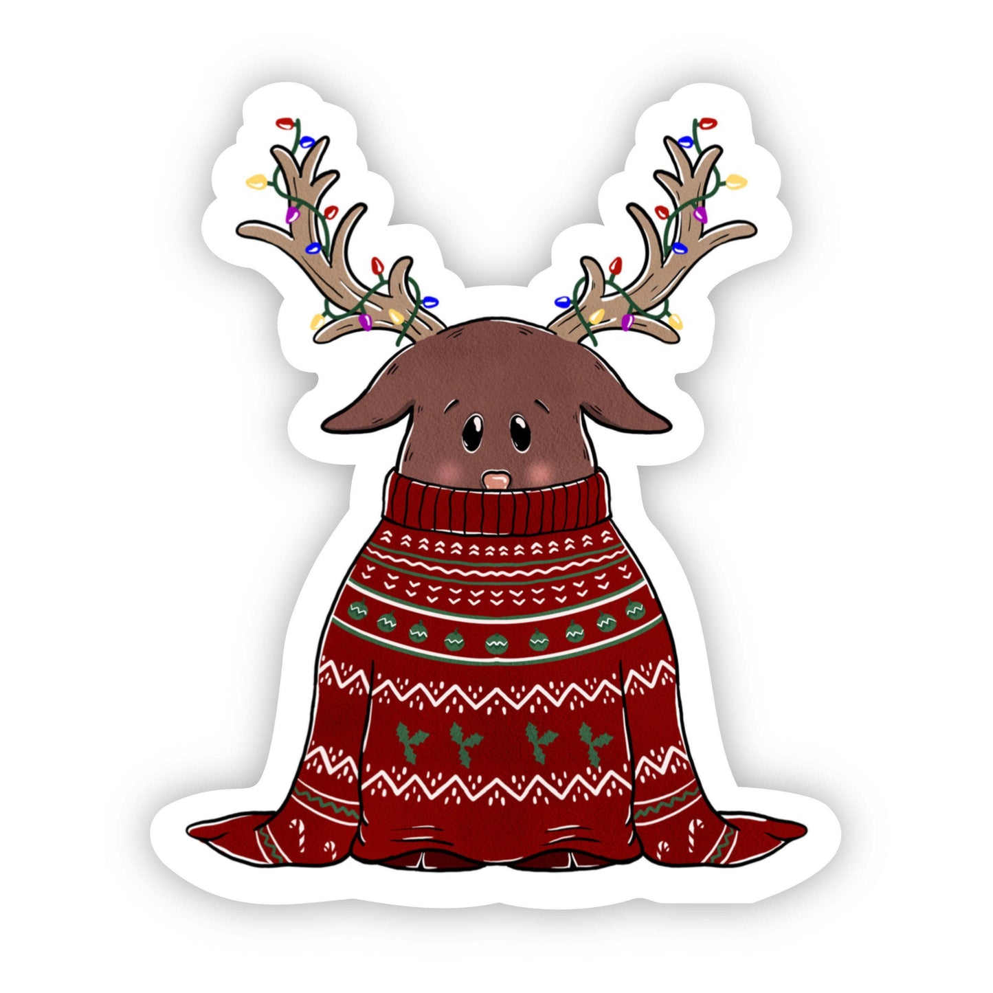 Big Moods - Reindeer Oversized Sweater Sticker