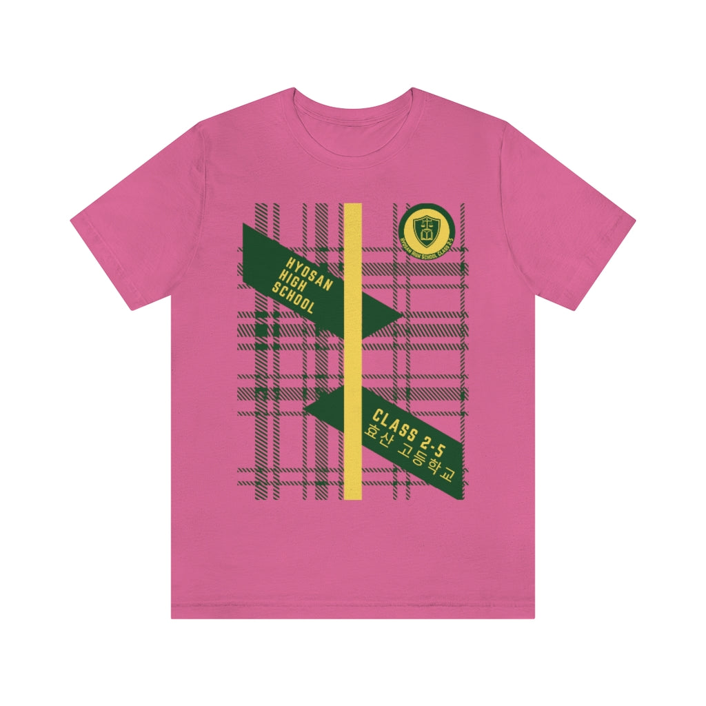 Hyosan High School Class 2-5 Plaid Unisex Jersey Short Sleeve Tee