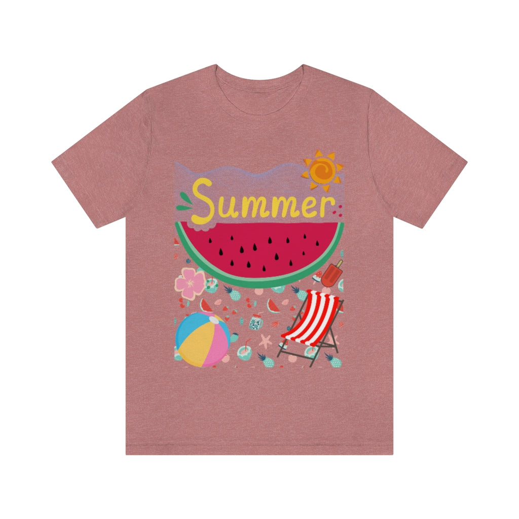 Summer Unisex Jersey Short Sleeve Tee