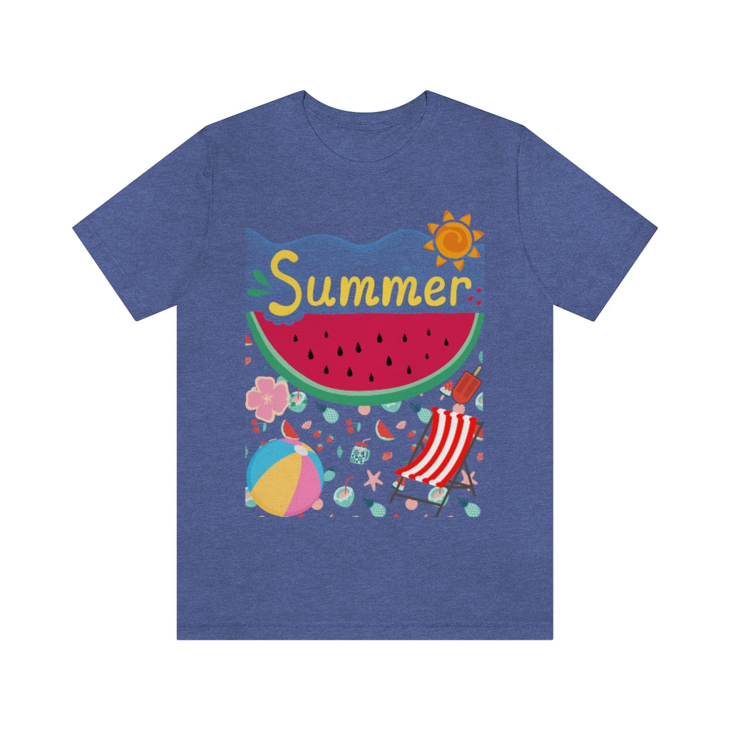 Summer Unisex Jersey Short Sleeve Tee
