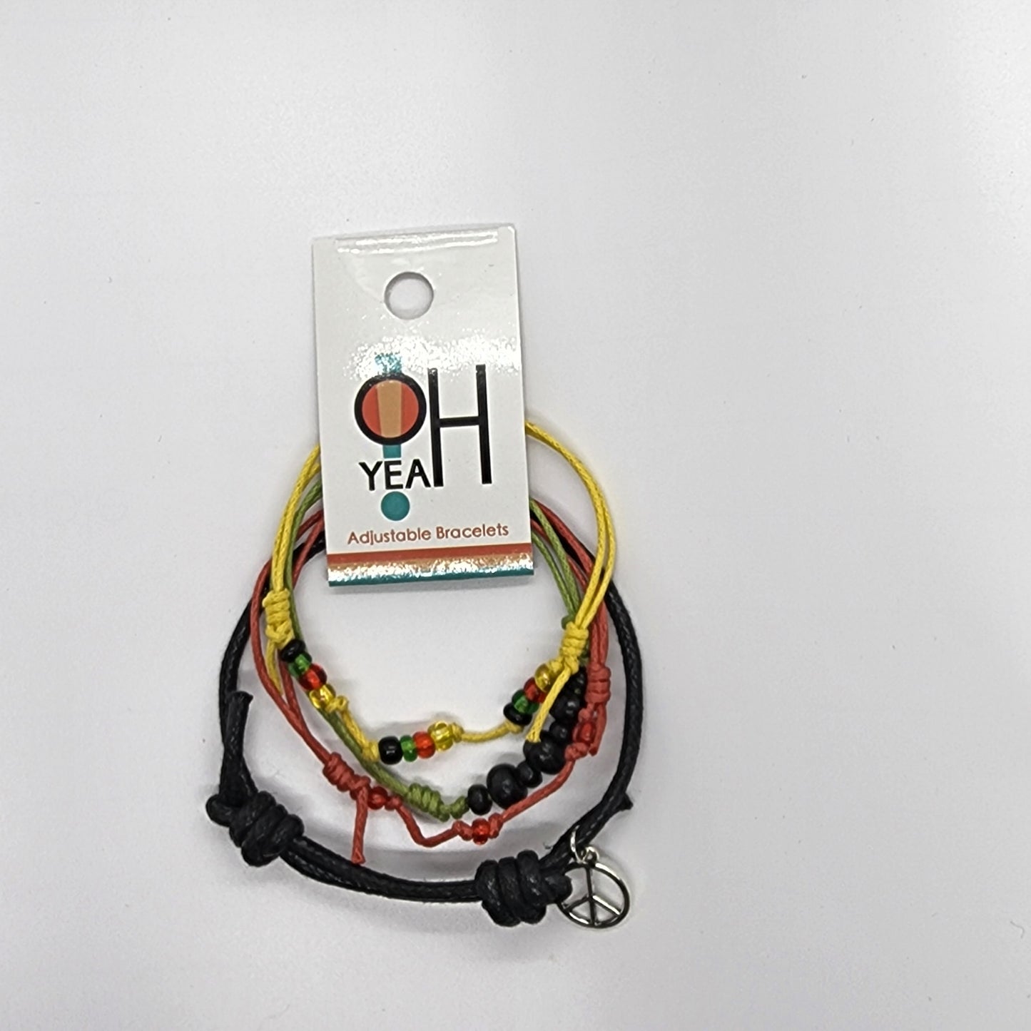 O Yeah Gifts Peace Bracelets, 4 Piece Charm Bracelet Pack