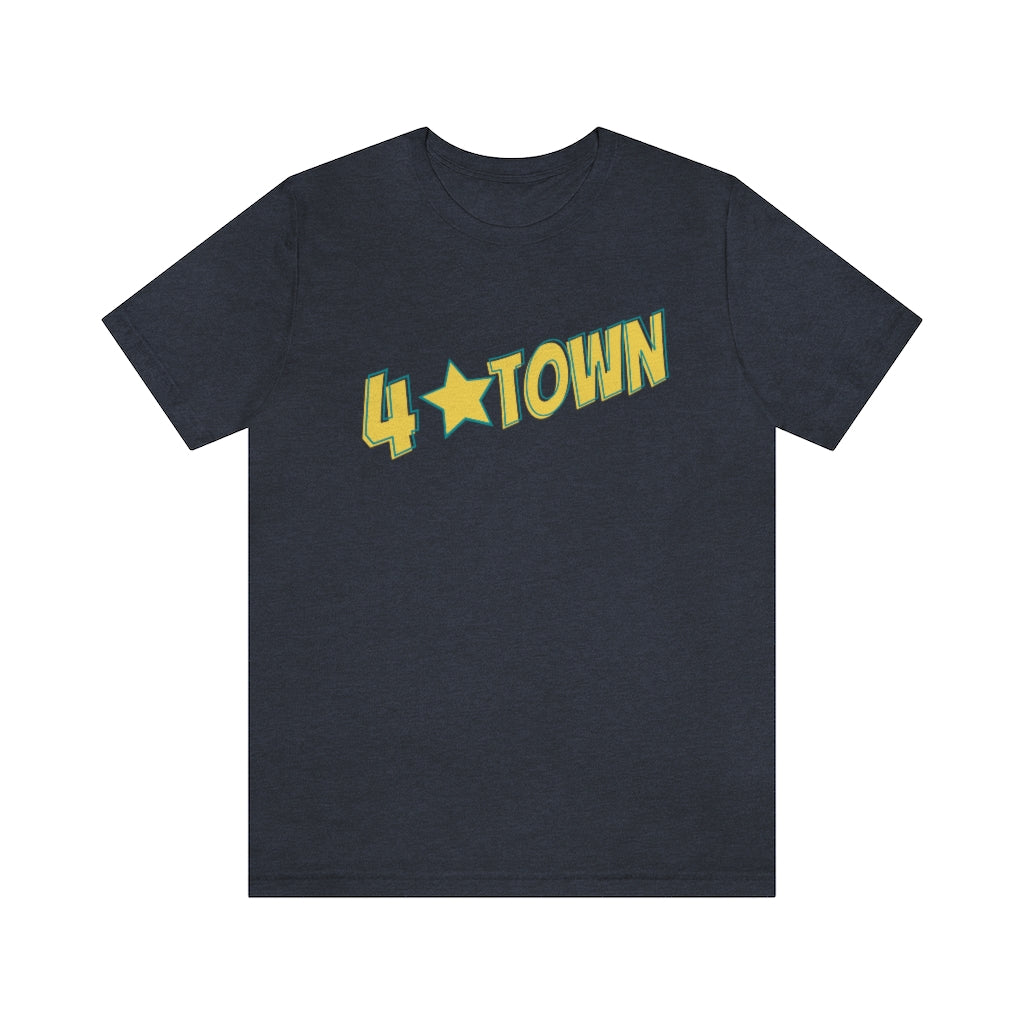 4 Town Unisex Jersey Short Sleeve Tee Four Town with Star