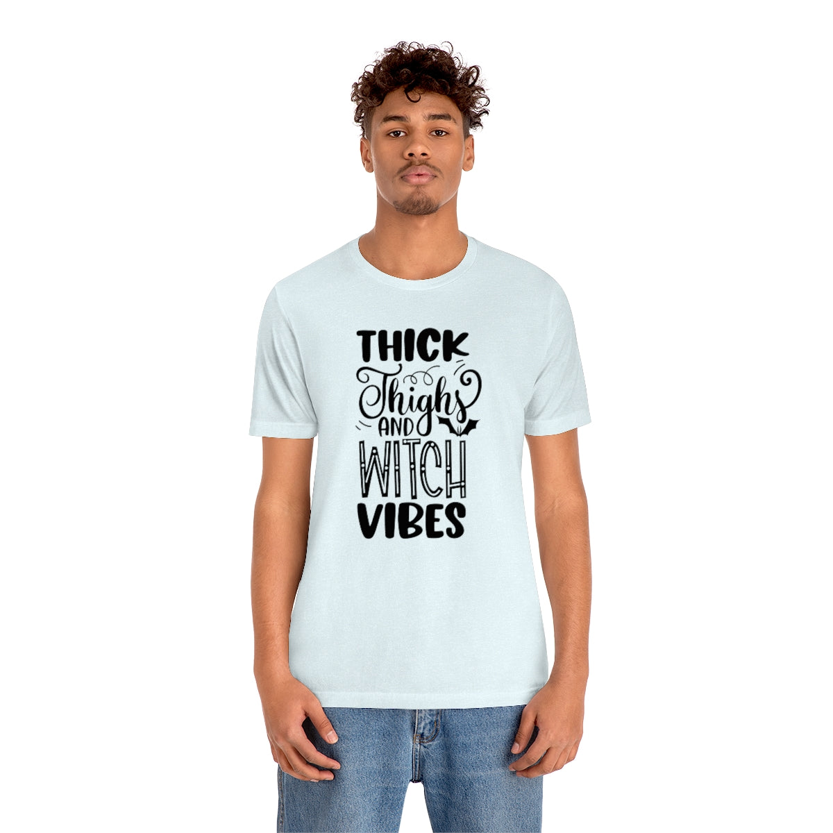 Thick Thighs And Witch Vibes Unisex Jersey Short Sleeve Tee