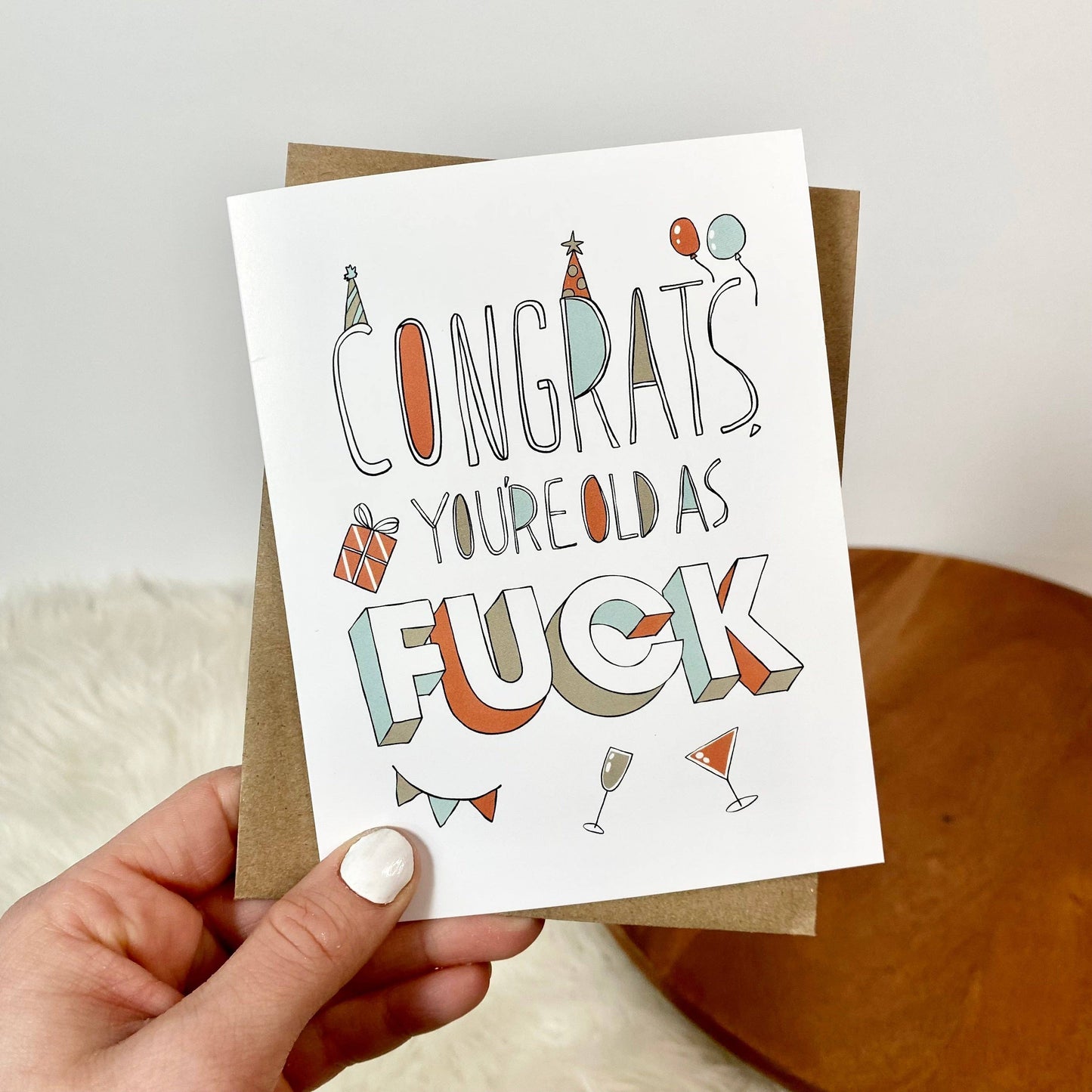 Big Moods - Congrats, You're Old As F*ck Funny Birthday Cards