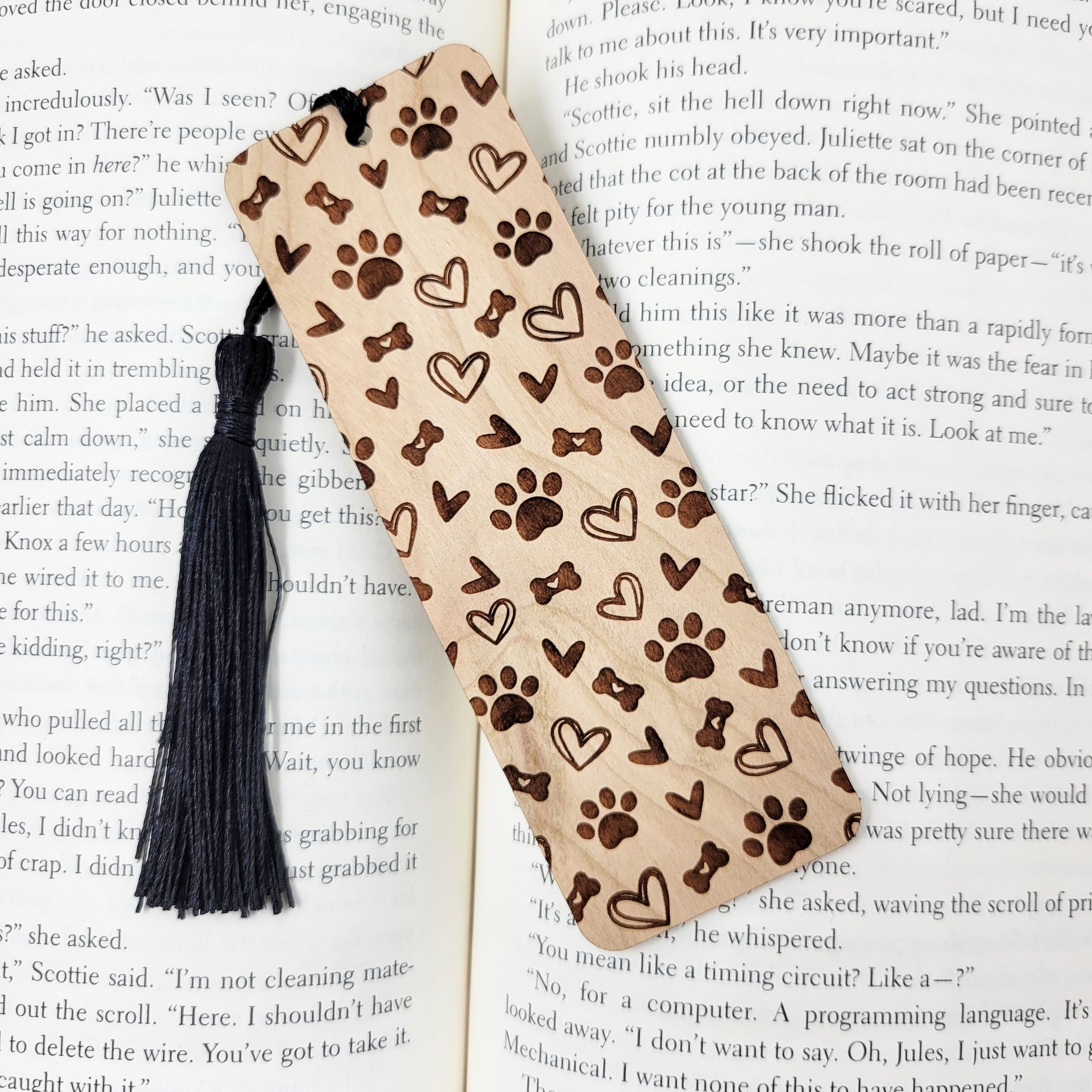 Just One More Chapter Wooden Bookmark