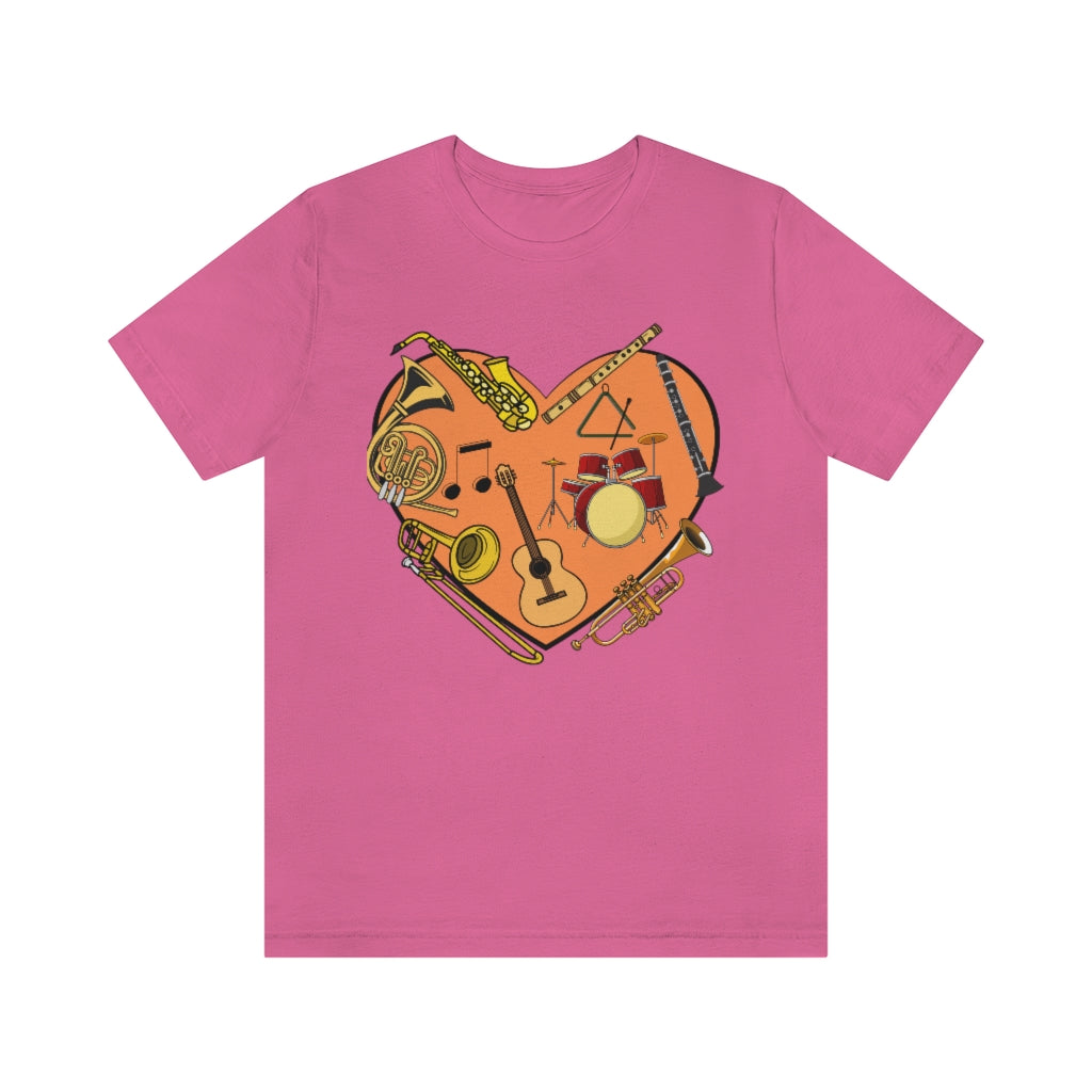 Heart of Music Unisex Jersey Short Sleeve Tee
