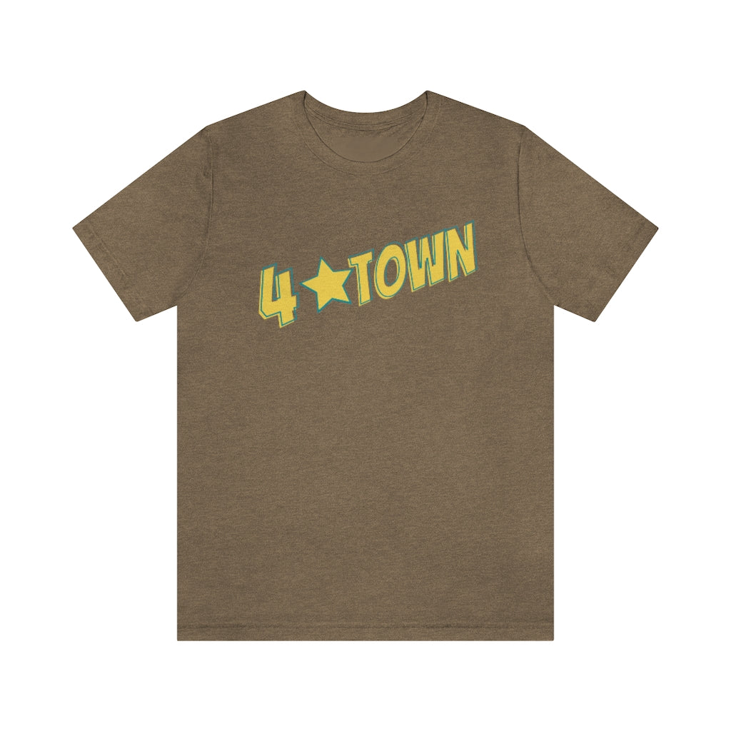 4 Town Unisex Jersey Short Sleeve Tee Four Town with Star