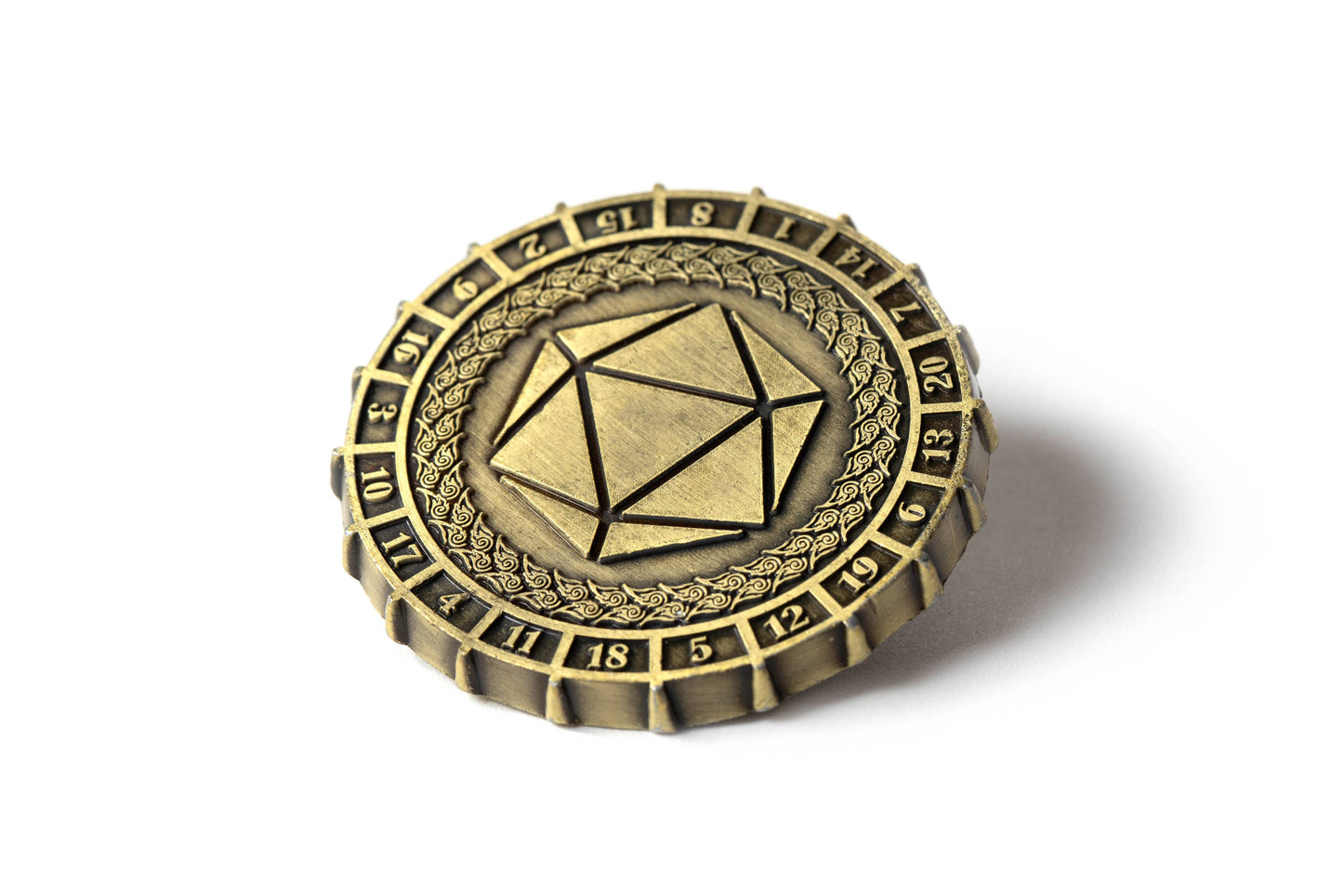 Metallic Dice Games Metal d20 Spinner