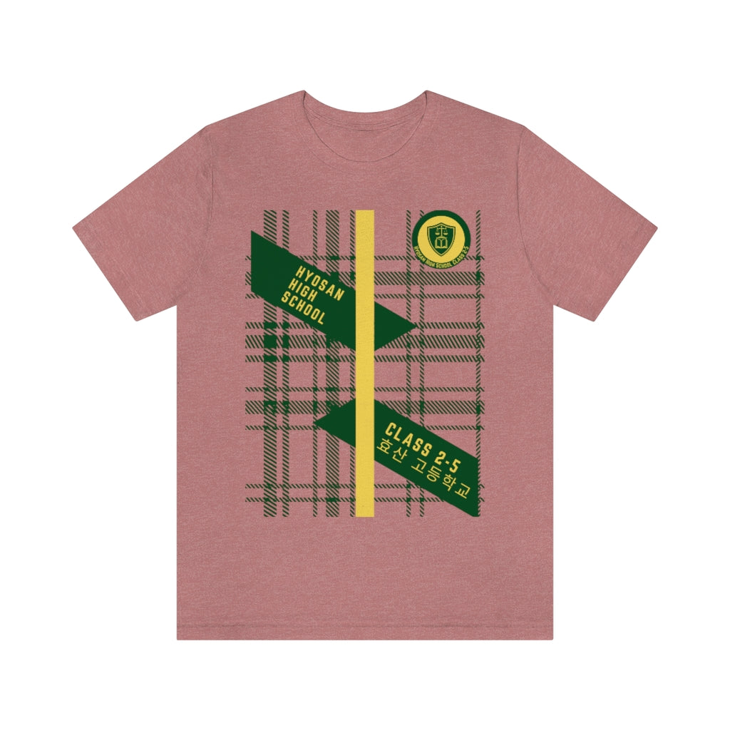 Hyosan High School Class 2-5 Plaid Unisex Jersey Short Sleeve Tee