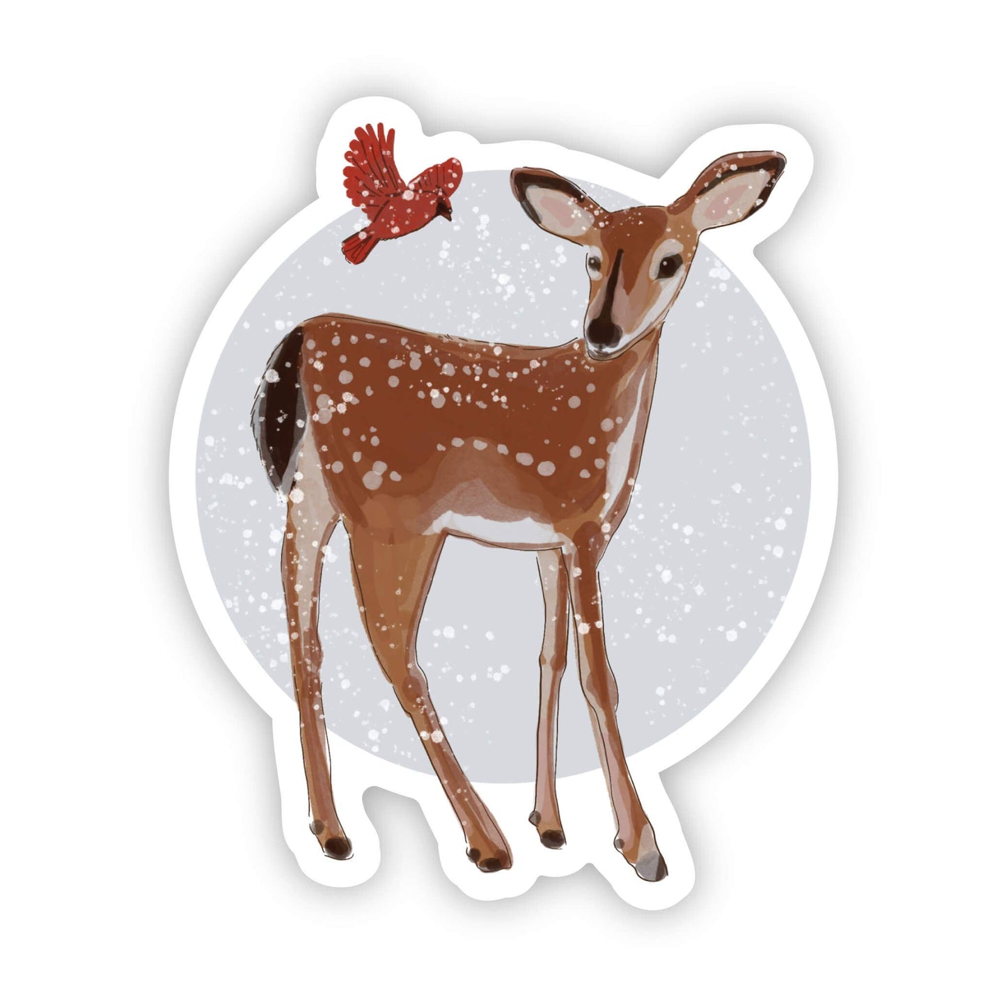 Big Moods - Fawn & Cardinal Sticker