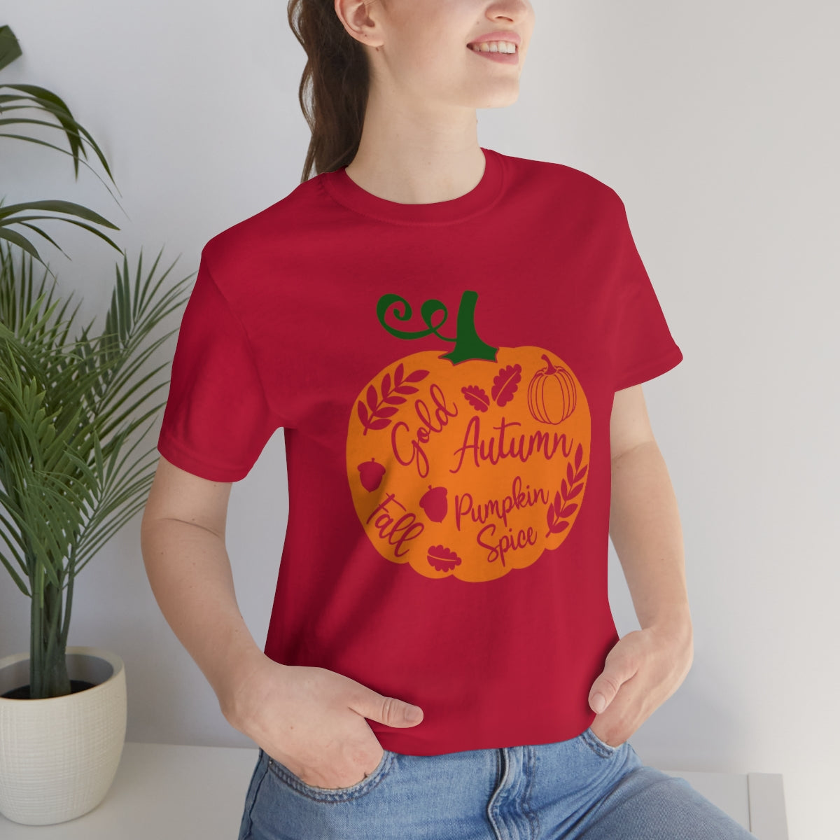 Pumpkin Autumn Fall Unisex Jersey Short Sleeve Tee