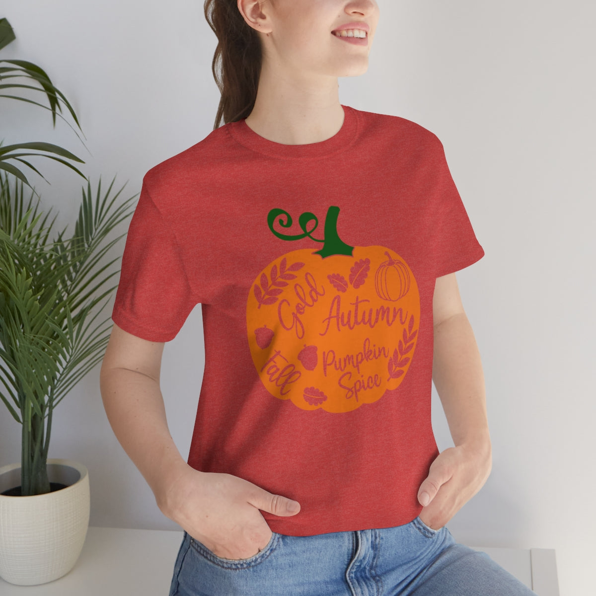 Pumpkin Autumn Fall Unisex Jersey Short Sleeve Tee