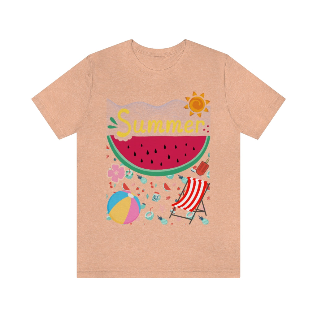 Summer Unisex Jersey Short Sleeve Tee