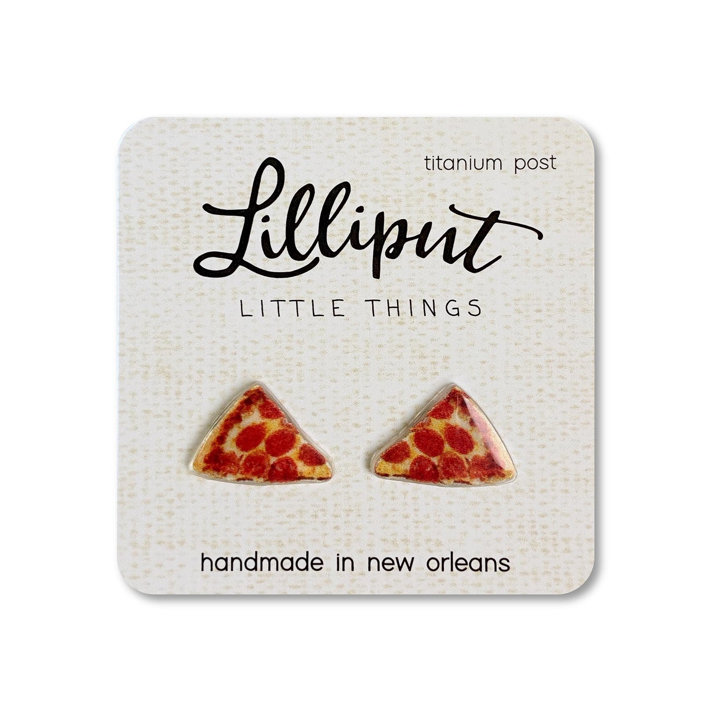 Lilliput Little Things Pizza Earrings