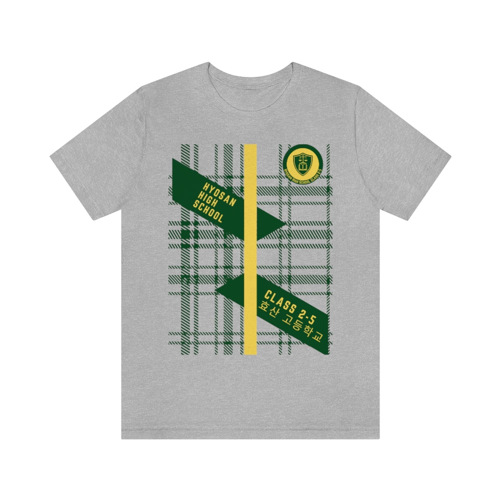 Hyosan High School Class 2-5 Plaid Unisex Jersey Short Sleeve Tee
