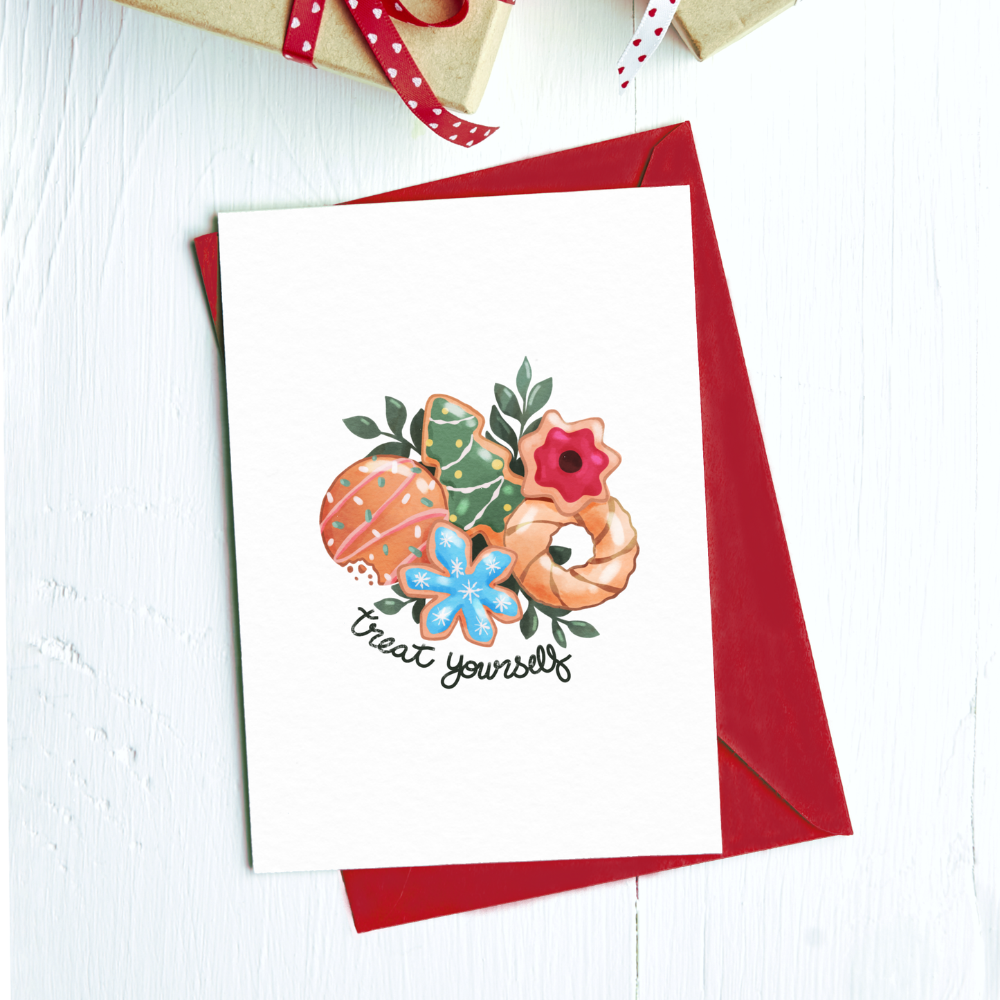 Big Moods - Treat Yourself Holiday Greeting Card