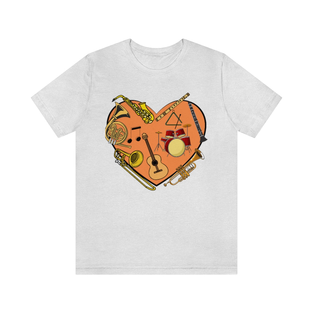 Heart of Music Unisex Jersey Short Sleeve Tee