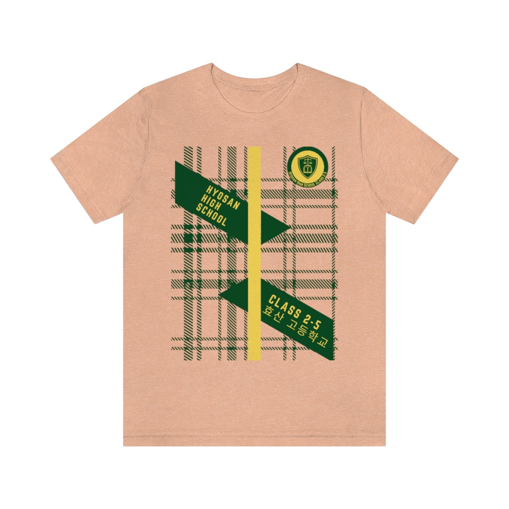 Hyosan High School Class 2-5 Plaid Unisex Jersey Short Sleeve Tee