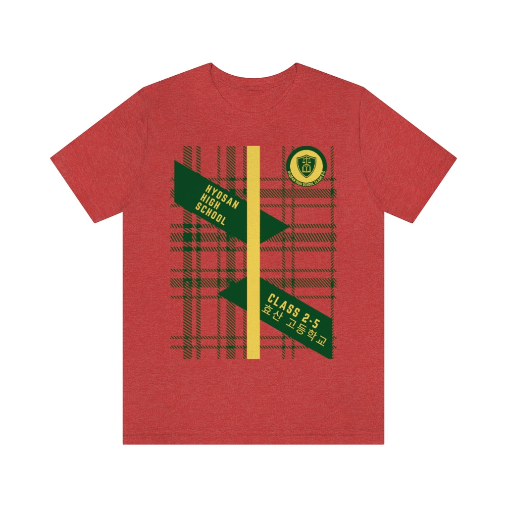 Hyosan High School Class 2-5 Plaid Unisex Jersey Short Sleeve Tee