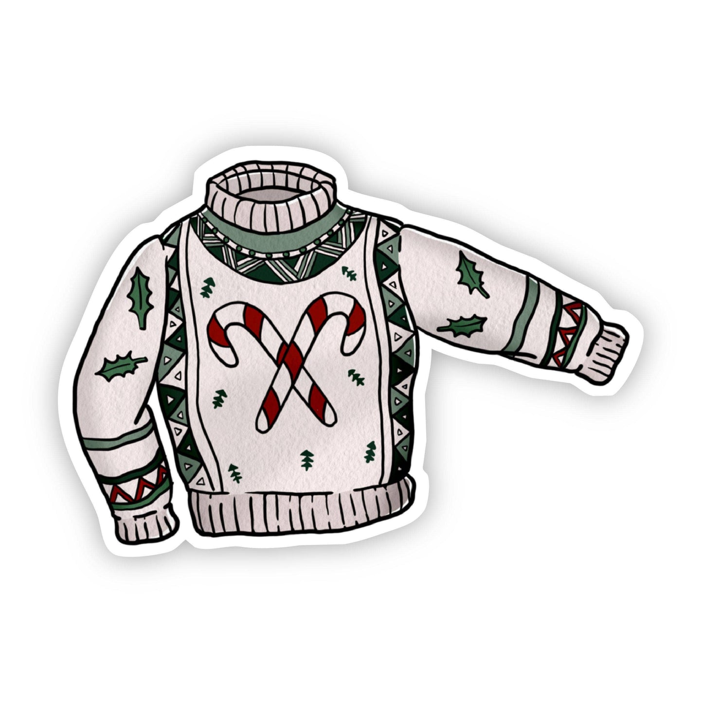 Big Moods - Candy Cane Sweater Sticker
