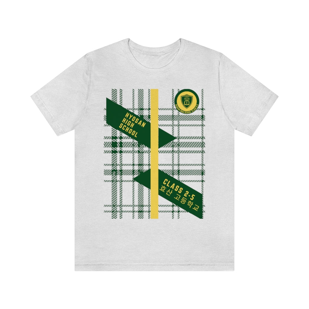 Hyosan High School Class 2-5 Plaid Unisex Jersey Short Sleeve Tee