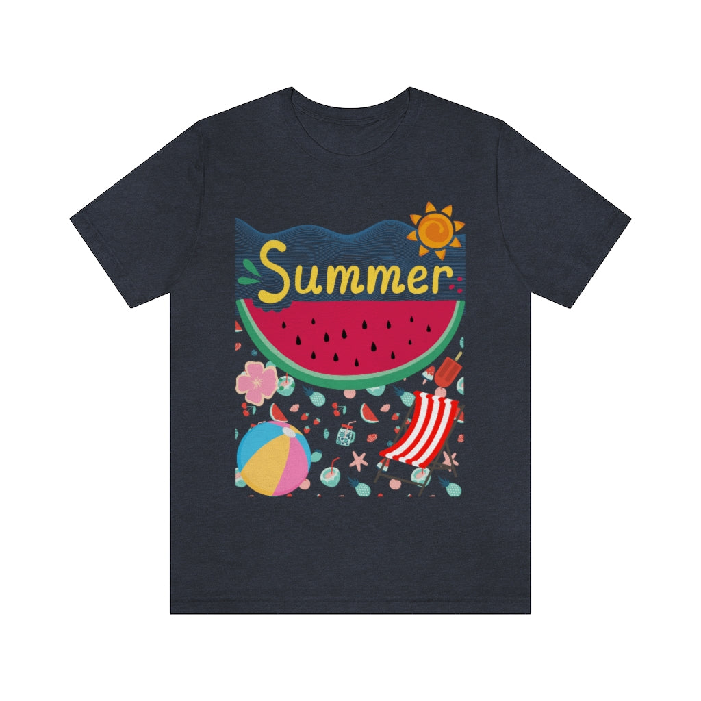 Summer Unisex Jersey Short Sleeve Tee