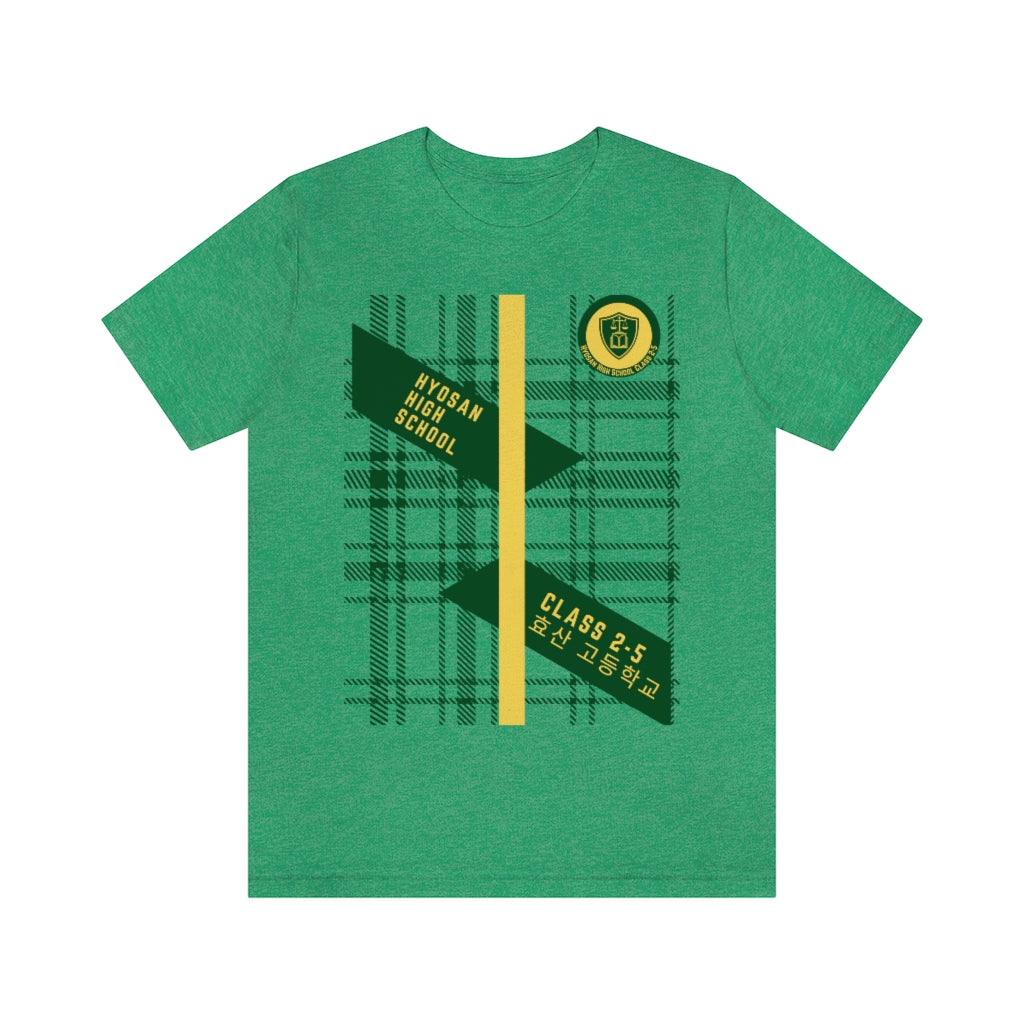 Hyosan High School Class 2-5 Plaid Unisex Jersey Short Sleeve Tee