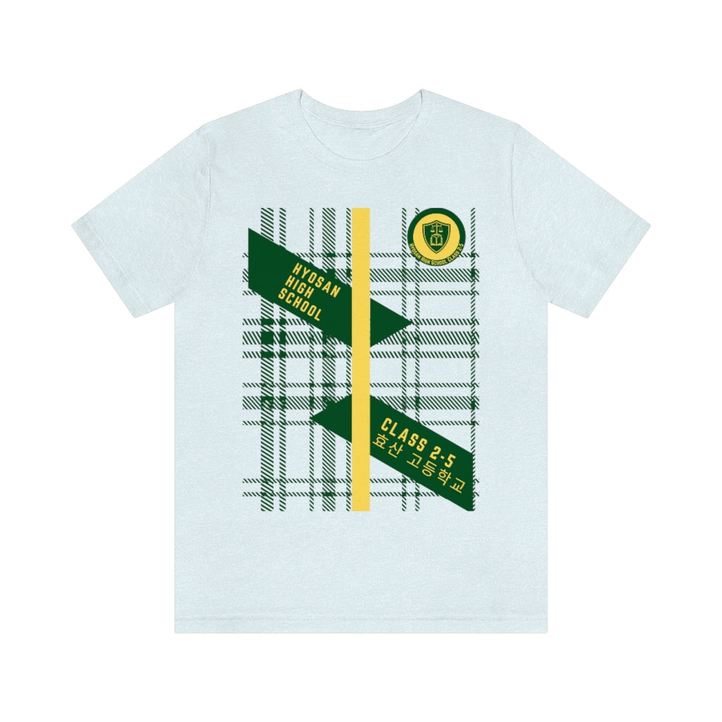 Hyosan High School Class 2-5 Plaid Unisex Jersey Short Sleeve Tee