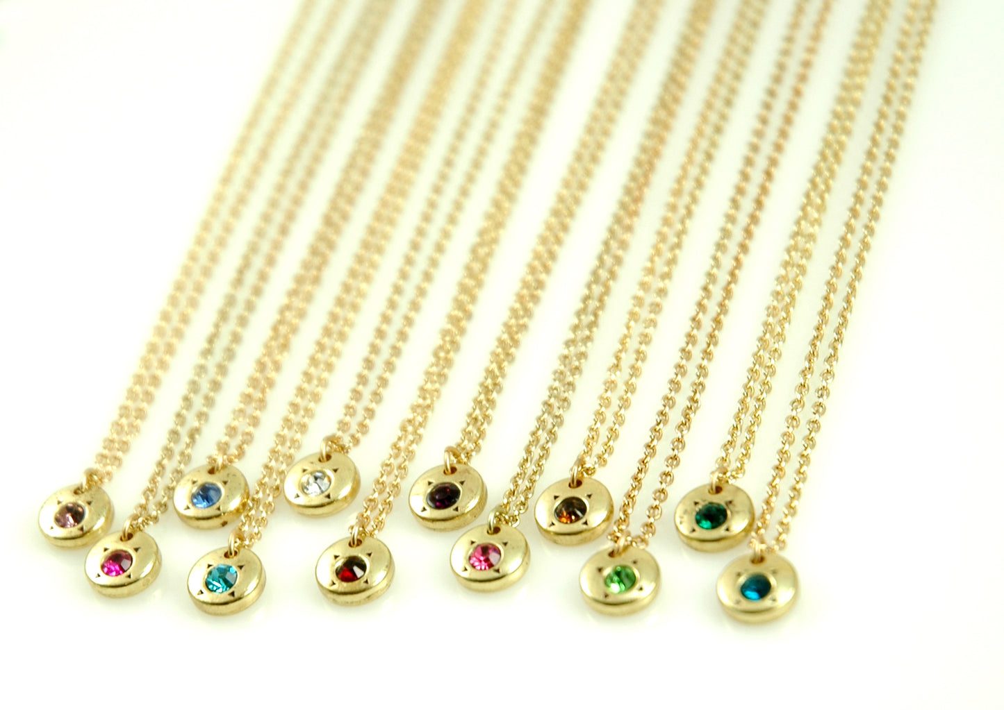 Lucky Feather April Birthstone Bottle Necklace