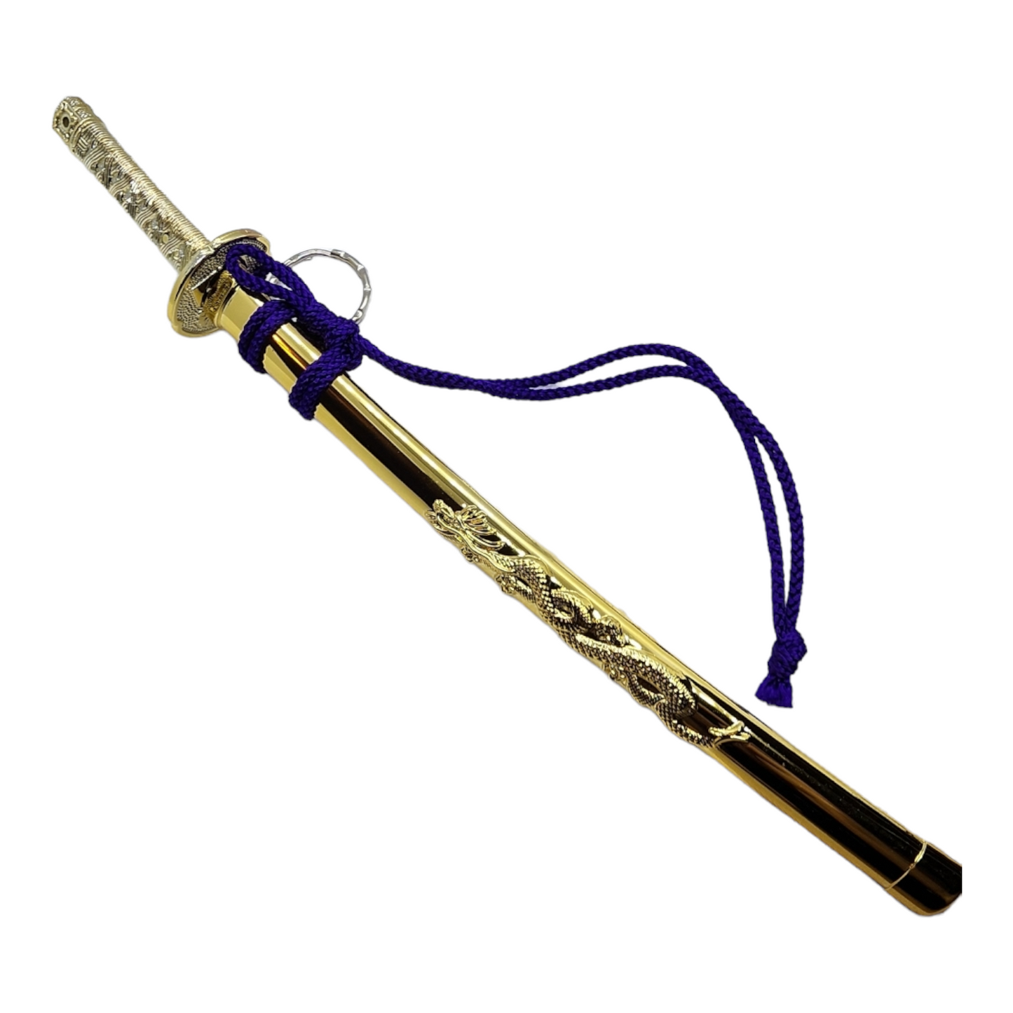 Extra Large Shinryu Katana Keychain - Gold