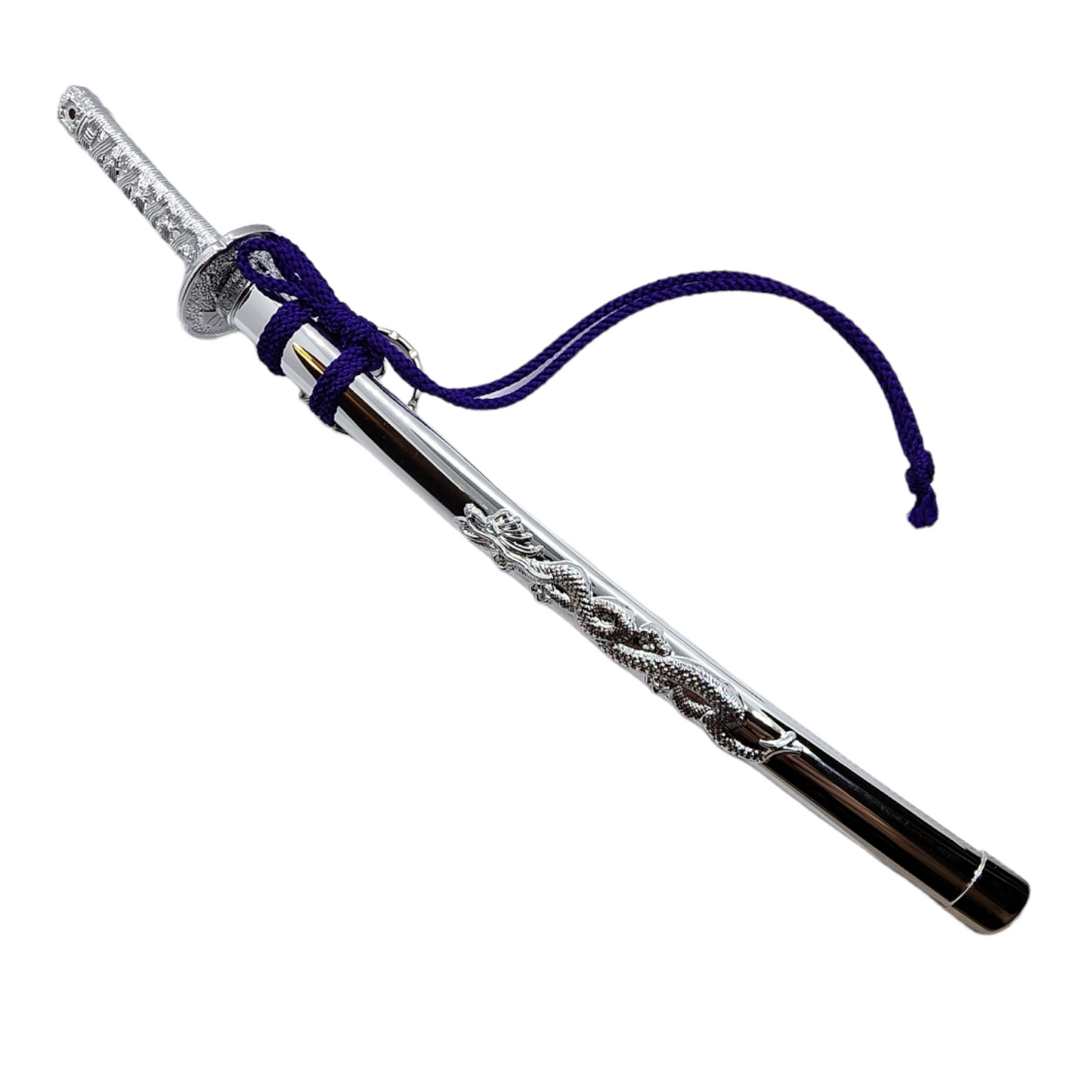 Extra Large Shinryu Katana Keychain - Silver