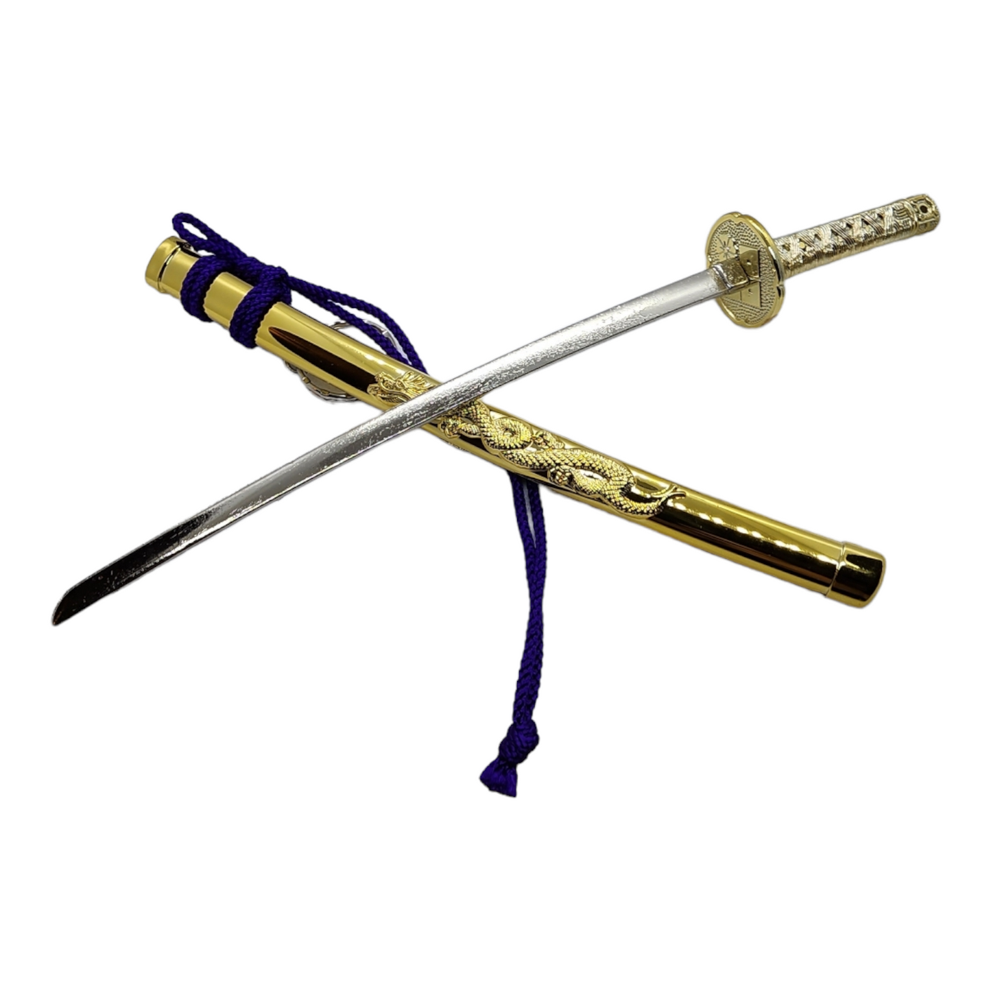 Extra Large Shinryu Katana Keychain - Gold