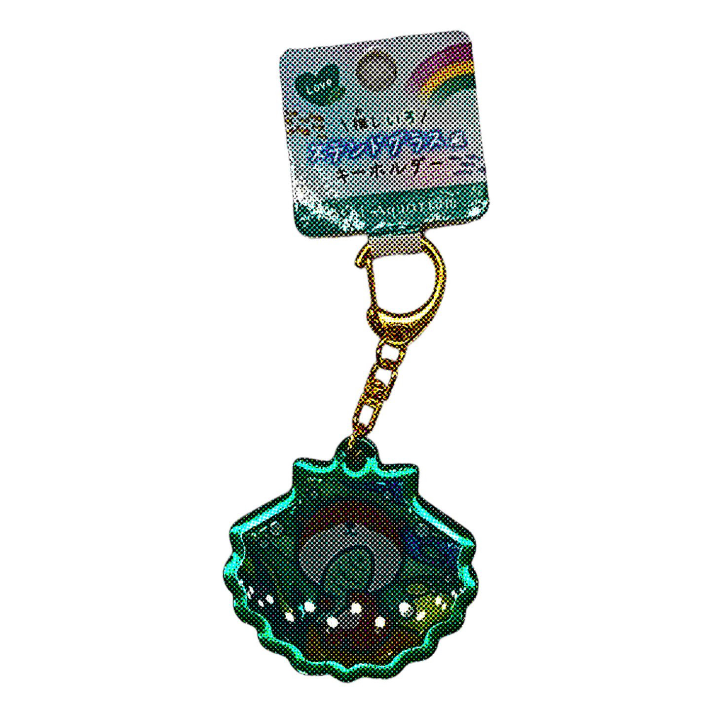 Aquarium Sten Glass Key Ring - Otter