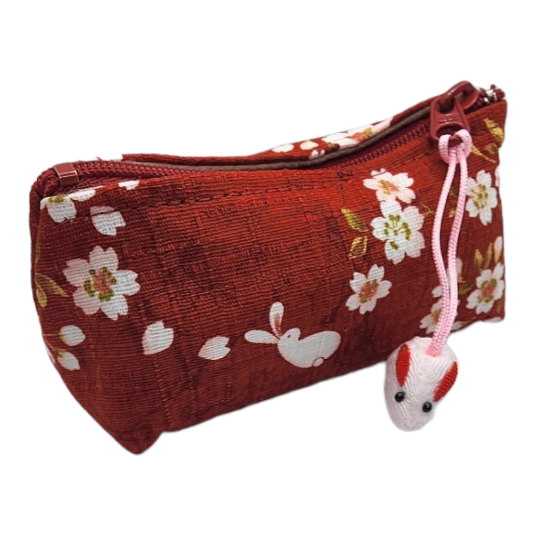Made in Japan Sakura Rabbit Jewelry Coin Purse - Red