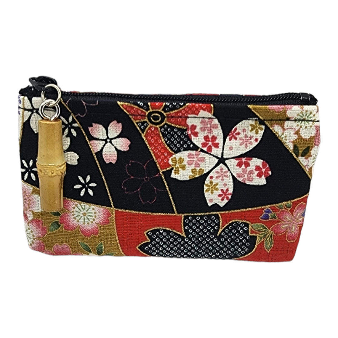 Made in Japan Gold Decoration Flower Romantic Coin Purse