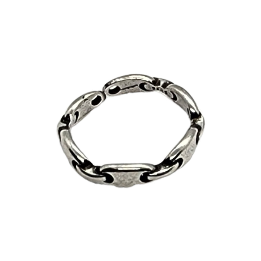Adjustable Ring - Silver Links