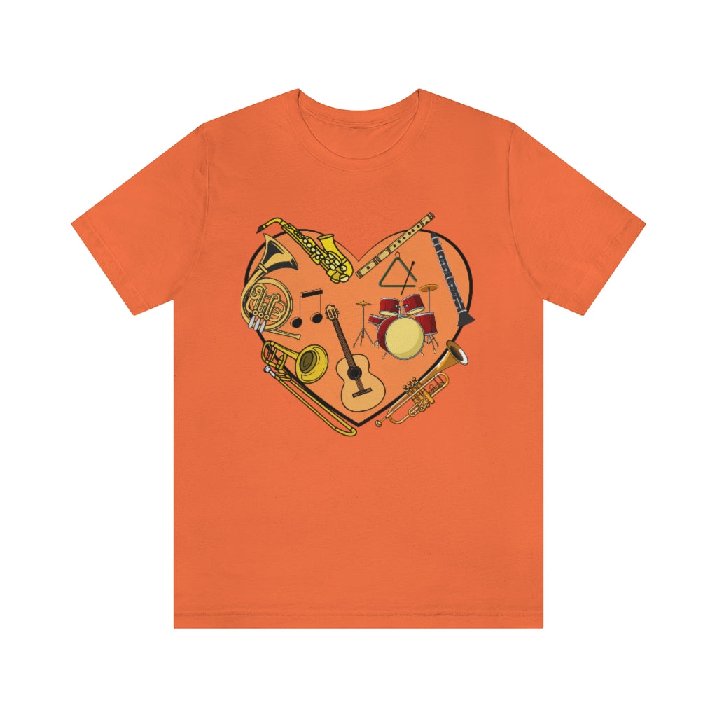 Heart of Music Unisex Jersey Short Sleeve Tee