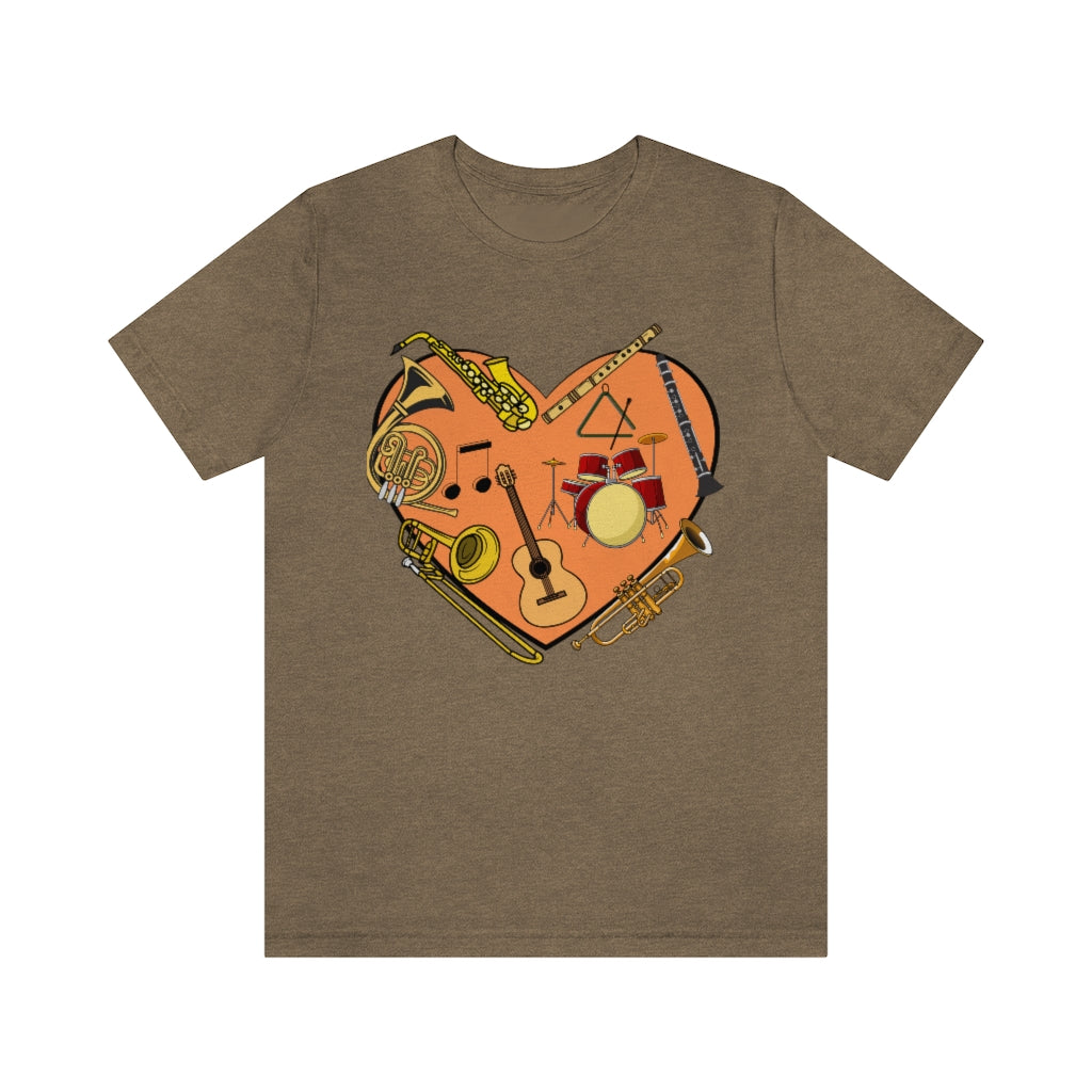 Heart of Music Unisex Jersey Short Sleeve Tee