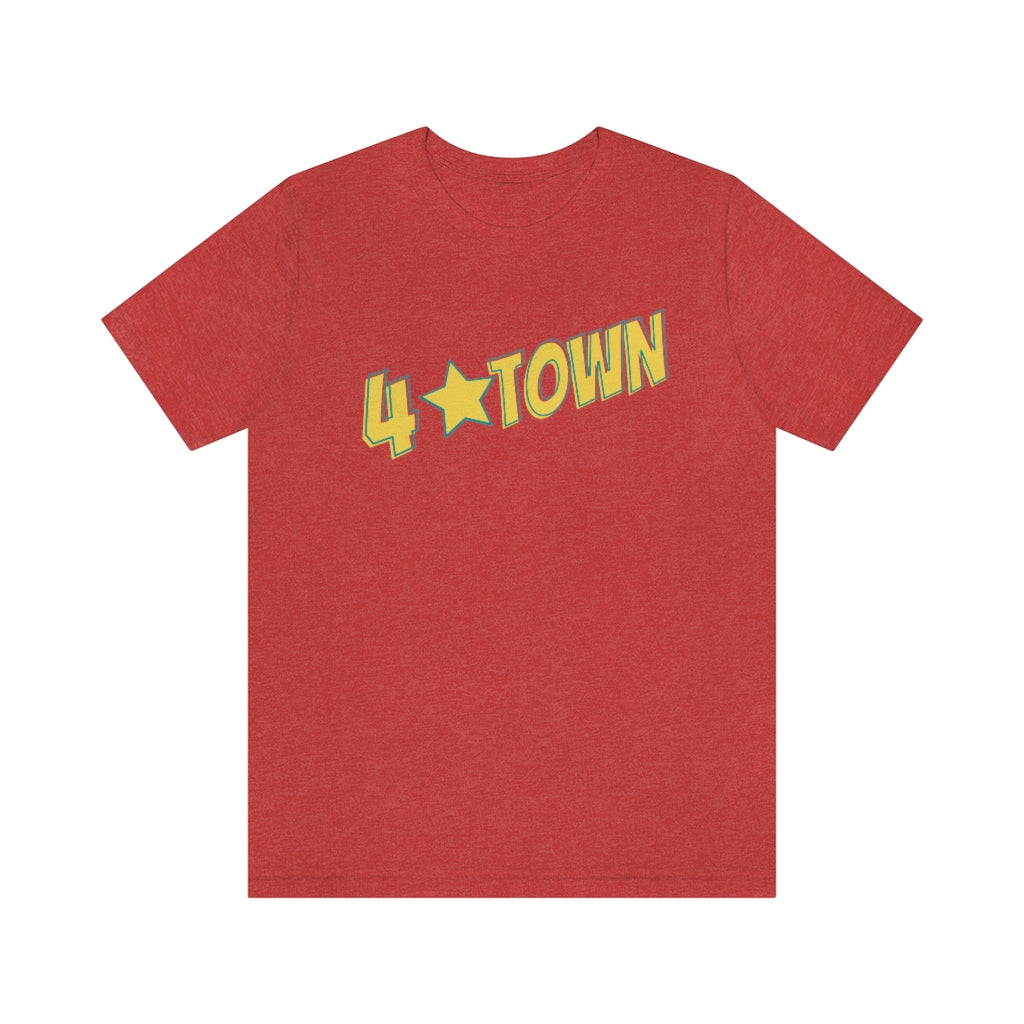 4 Town Unisex Jersey Short Sleeve Tee Four Town with Star