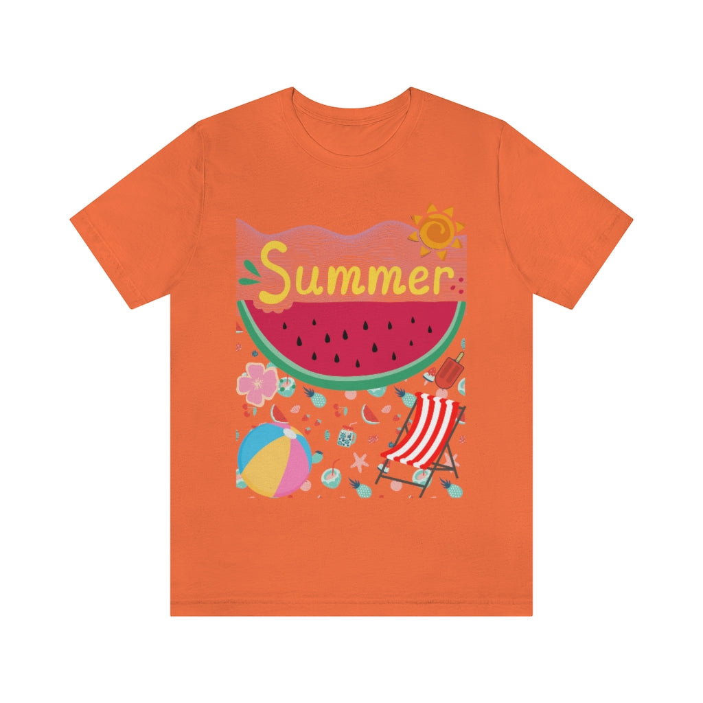 Summer Unisex Jersey Short Sleeve Tee