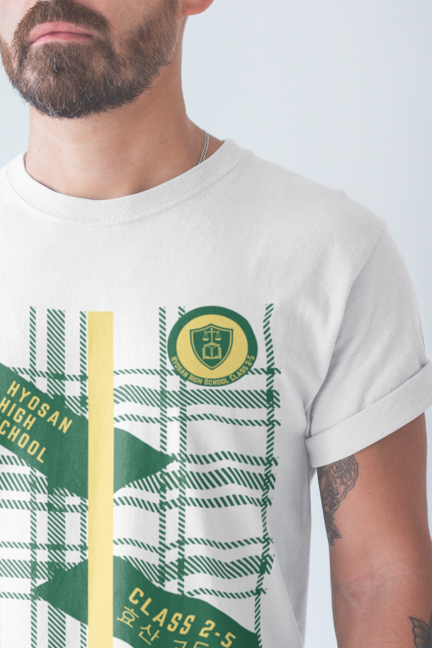 Hyosan High School Class 2-5 Plaid Unisex Jersey Short Sleeve Tee