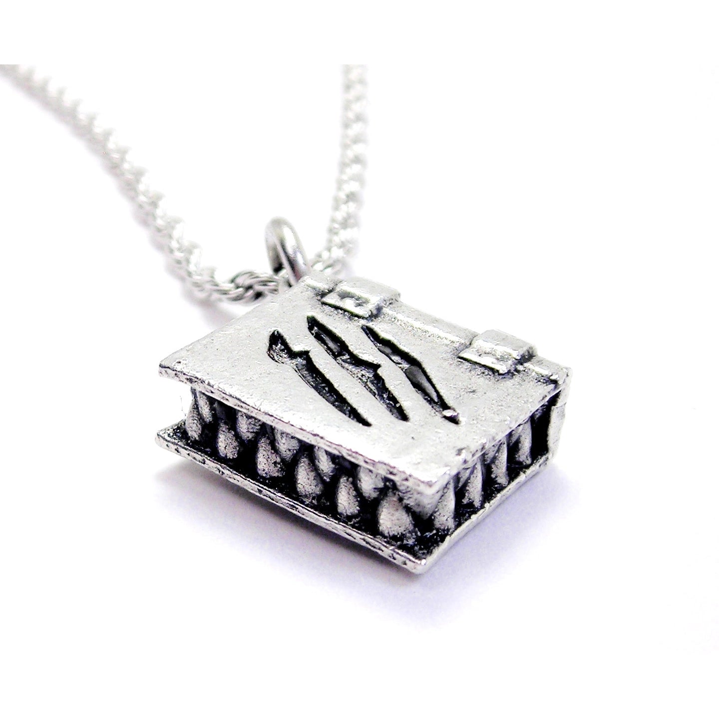 Chubby Chico Charms Necronomicon With Teeth Charm Necklace Halloween Horror