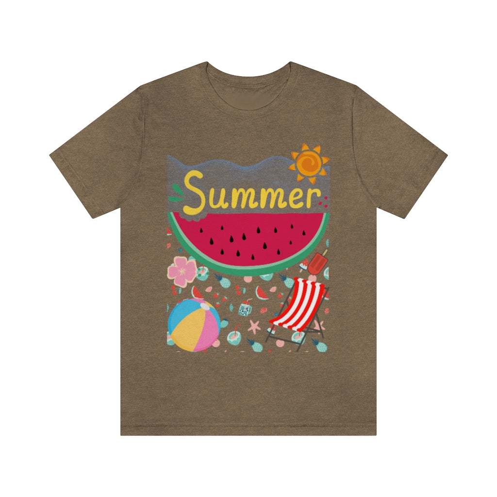 Summer Unisex Jersey Short Sleeve Tee