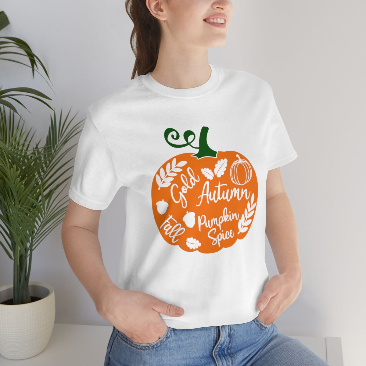 Pumpkin Autumn Fall Unisex Jersey Short Sleeve Tee