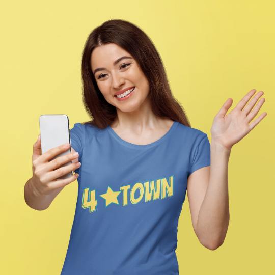 4 Town Unisex Jersey Short Sleeve Tee Four Town with Star
